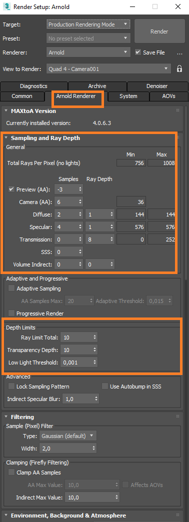 3D Render Setup for 3ds Max with Arnold Renderer