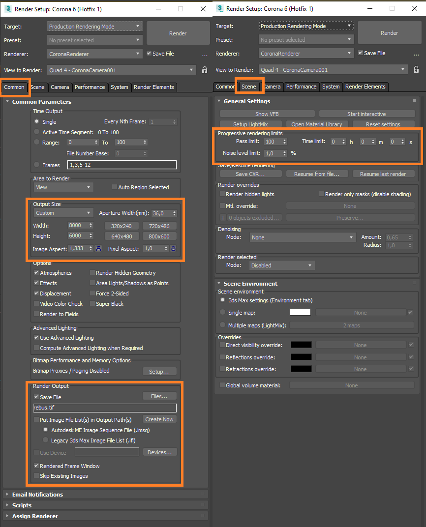 3D Render Setup for 3ds Max with Corona Renderer