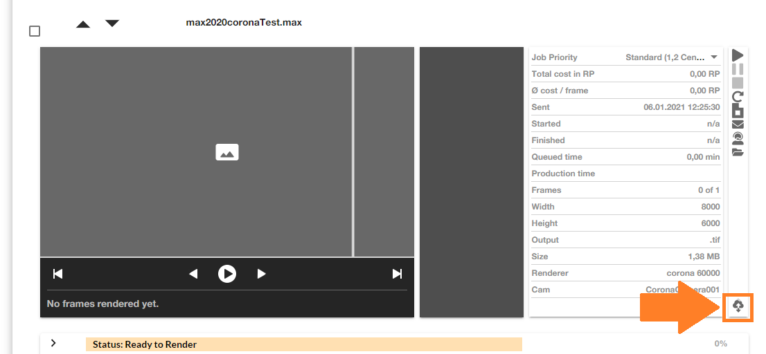 Render Farm ControlCenter - download button