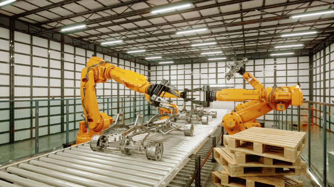 Industrial factory for logistics and assembly