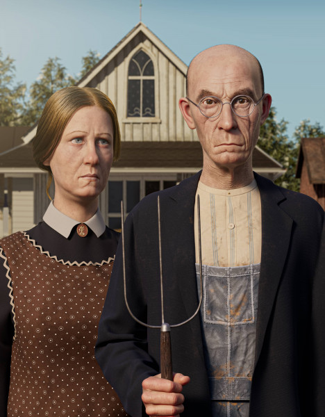 American Gothic portrait 