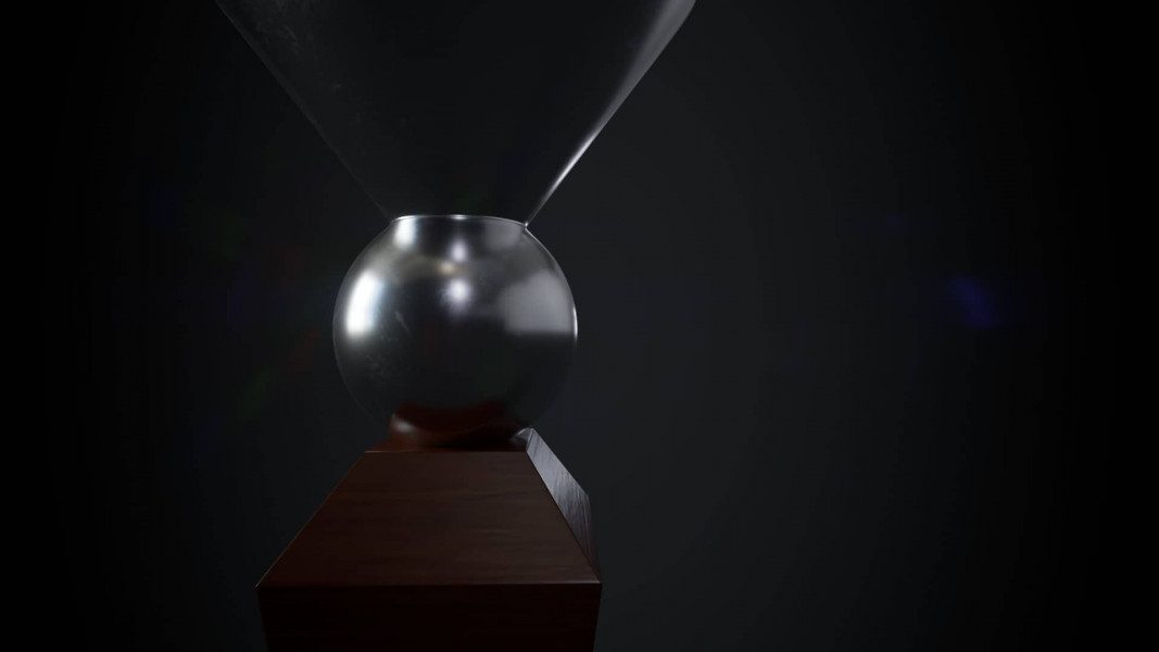 3D brown candle holder