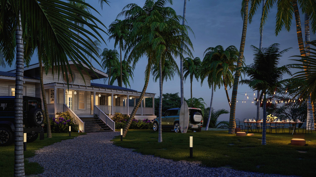 Rendered beach holiday house 