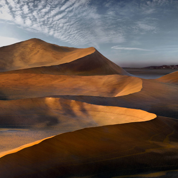 Rendered desert geographical contrast