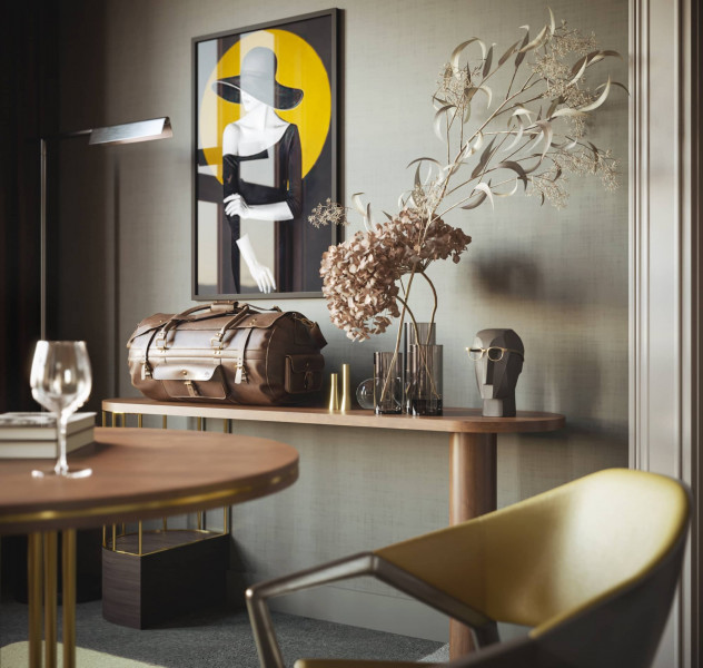 Modern apartment dining room