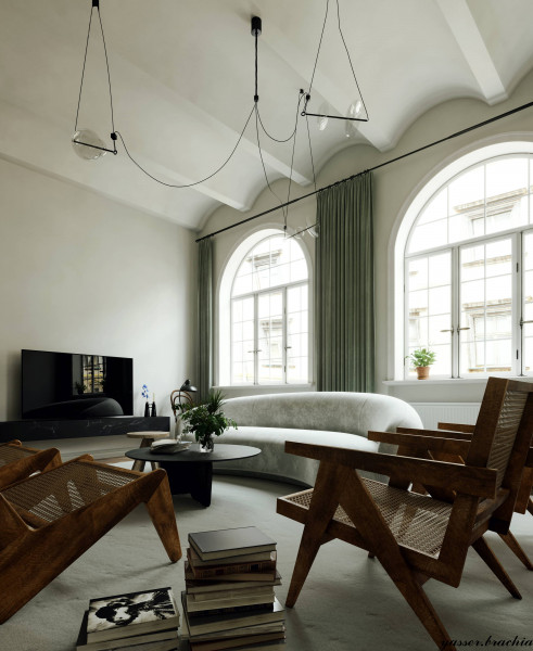 Living room Scandinavian style