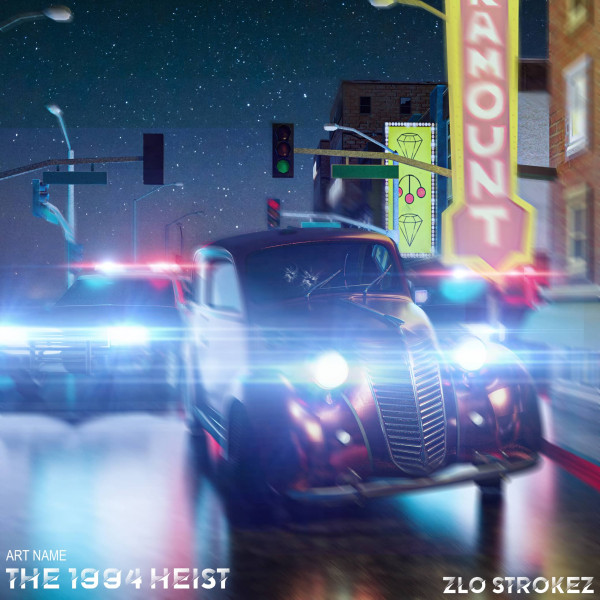 Rendered old car police 