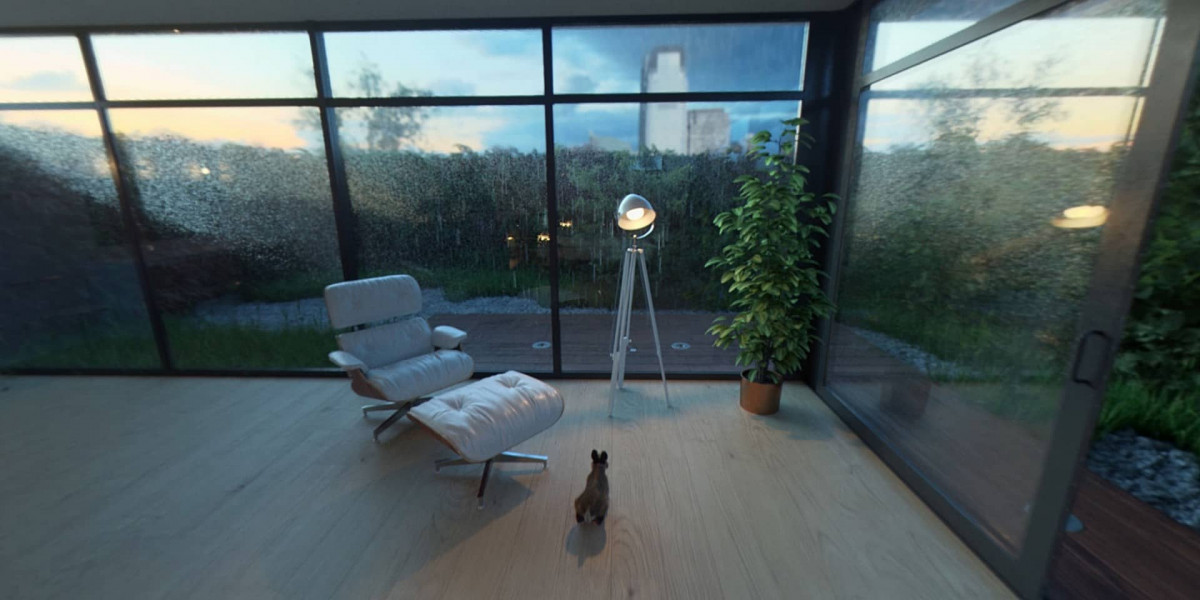 Rendered Bunny in room