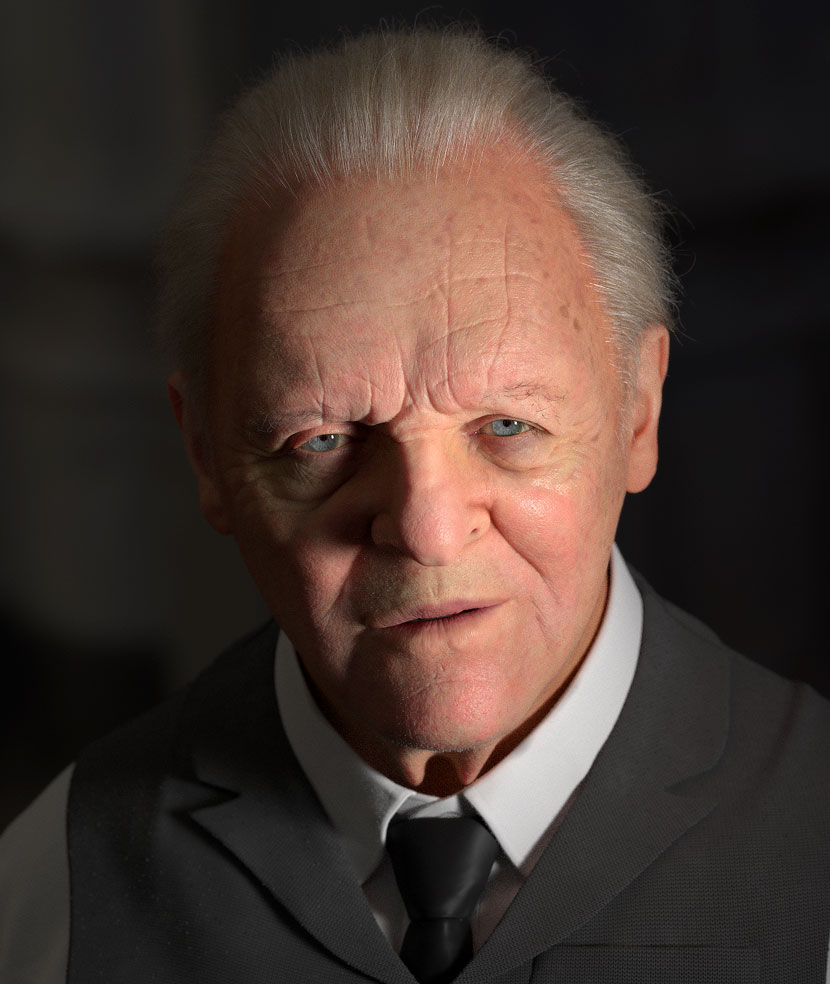 Anthony Hopkins 3D Portrait