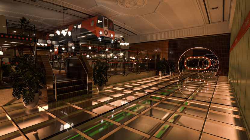 Subway Themed Bar Tracks